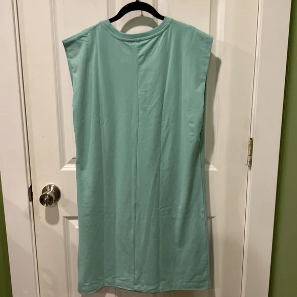 A New Day Sleeveless Tee Shirt Dress NWT Teal - Picture 9 of 11